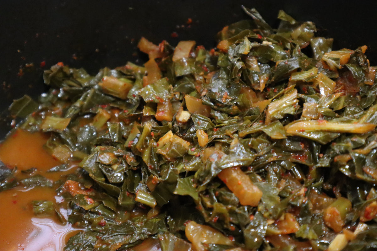 Kimchi Collard Greens