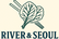 Logo of River & Seoul with green leaves and text on a beige background